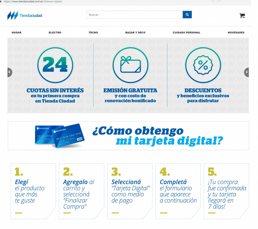 ecommerce Banco Ciudad