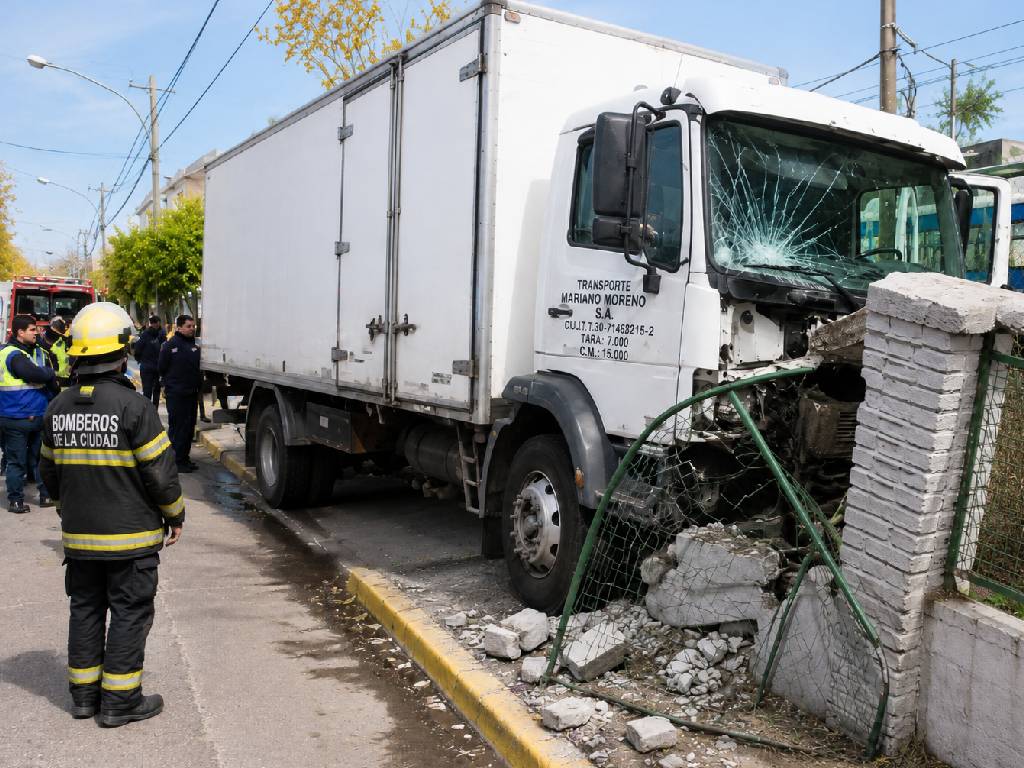 Choque camion Villa Devoto