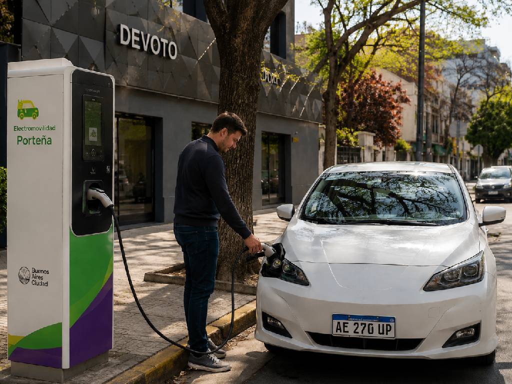 Carga para autos eléctricos en Villa Devoto