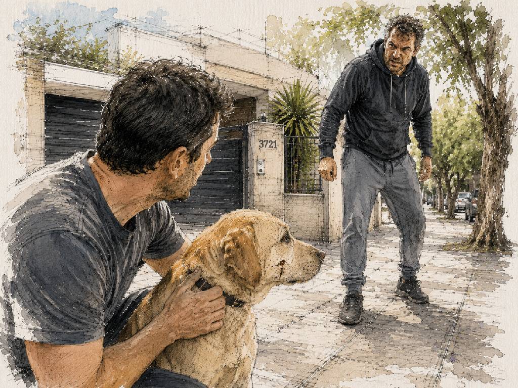 Perro atacado en Villa Devoto