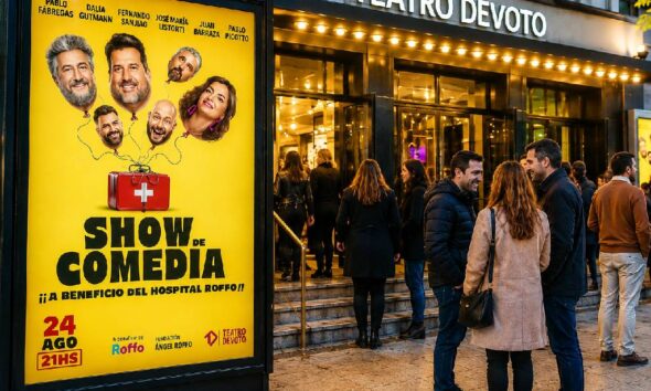 Teatro a beneficio del Hospital Roffo en Villa Devoto.