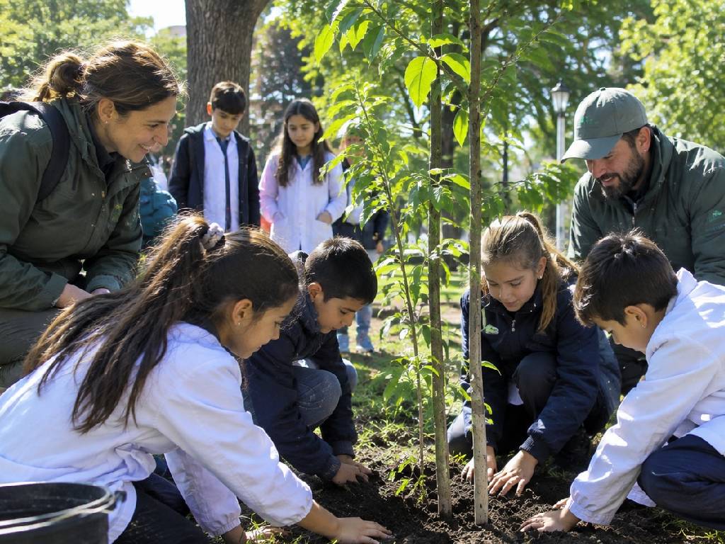 Plantación arbol Villa Devoto