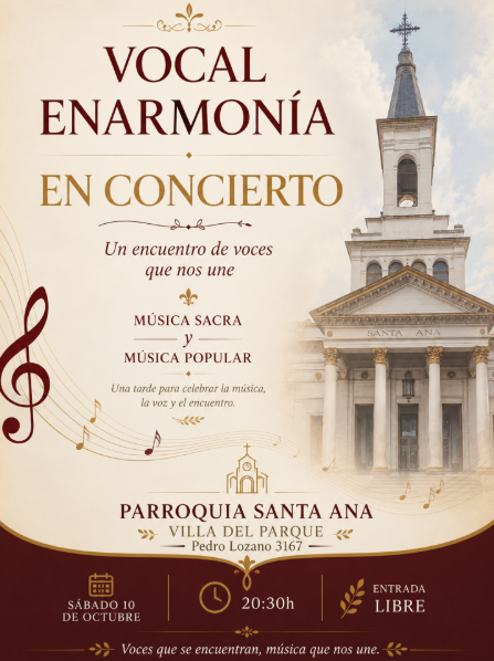 Vocal Enarmonía en parroquia Santa Ana